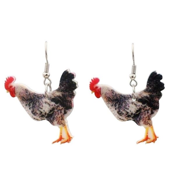 Rooster Earrings - Picture 1 of 2